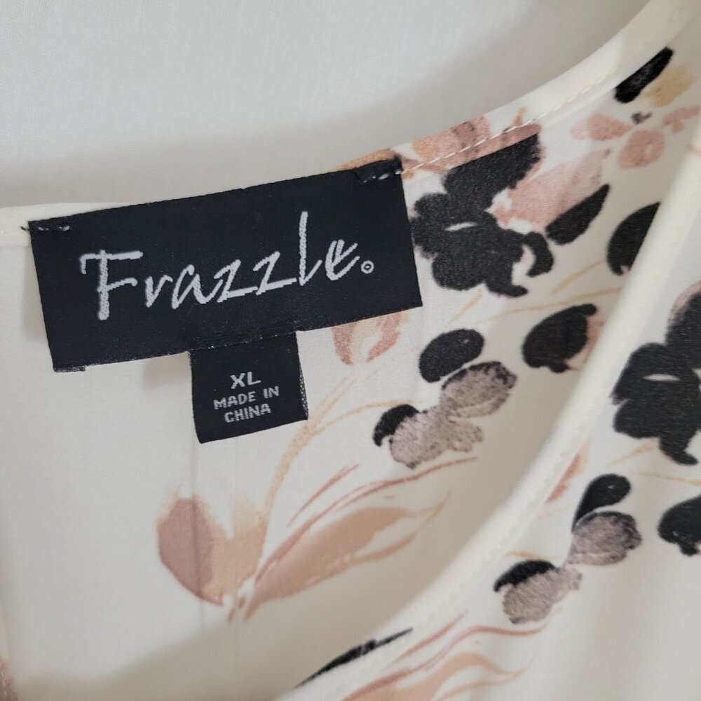 NEW Frazzle Blouse Top XL BOHO Peasant Flowy Floral Cottagecore balloon slv NWT - Picture 9 of 11